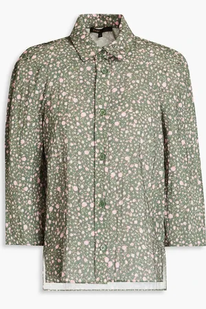 Maje Floral-print woven shirt - Green - 3