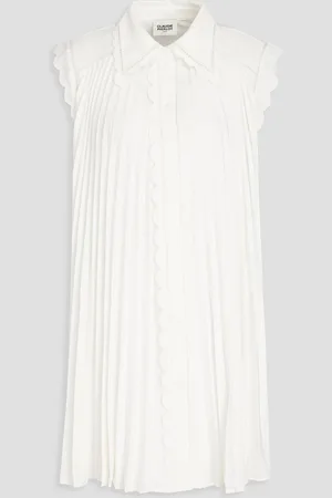 Claudie Pierlot Pleated crepe mini dress - White - FR 40
