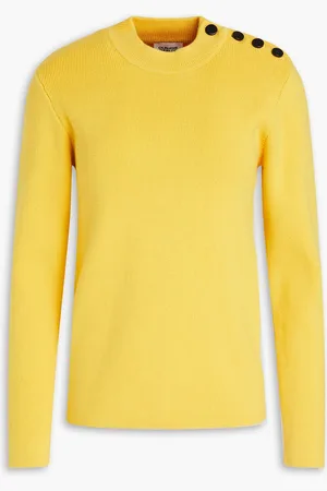 Claudie Pierlot Button-detailed ribbed-knit sweater - - 3