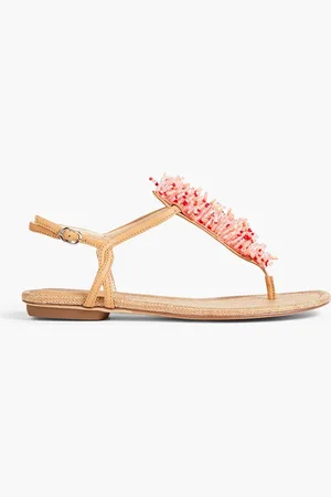 Sam Edelman Brinda bead-embellished faux leather sandals - - EU 35
