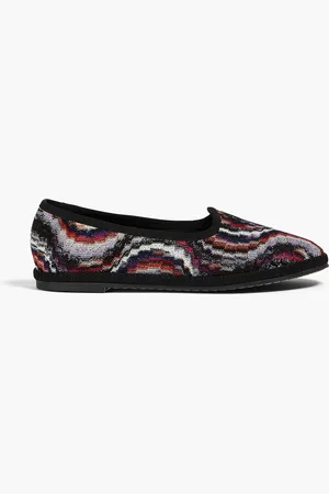 Missoni Metallic crochet-knit slippers - - EU 36