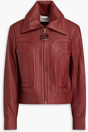 ZIMMERMANN Cropped leather jacket - Red - 0