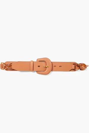 ZIMMERMANN Chain-embellished leather belt - Brown - M/L
