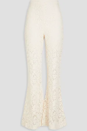 ZIMMERMANN Cotton-blend corded lace flared pants - White - 3