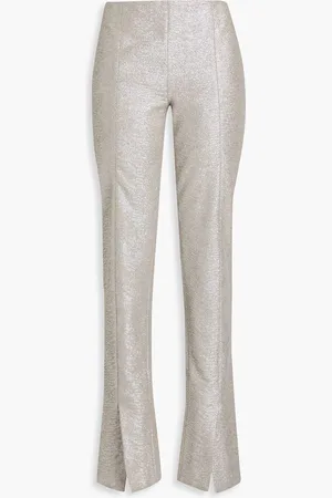 ZIMMERMANN Metallic cotton-bouclé straight-leg pants - Metallic - 0