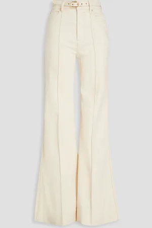 ZIMMERMANN Belted high-rise flared jeans - White - 24