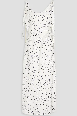 ZIMMERMANN Polka-dot satin midi dress - White - 00