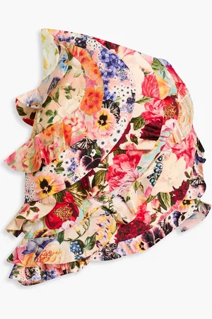 ZIMMERMANN Asymmetric floral-print linen and silk-blend mini skirt - - 3