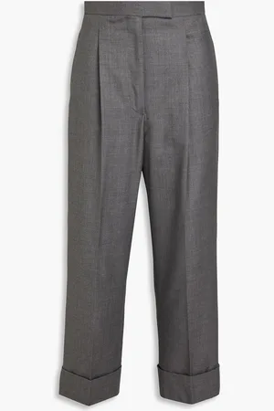 Thom Browne Cropped wool-twill straight-leg pants - - IT 38