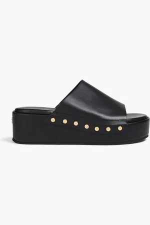 Maje Studded leather platform mules - - EU 37