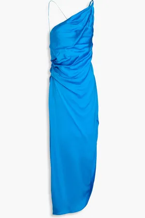 RACHEL GILBERT Xandra draped satin maxi dress - Blue - 2