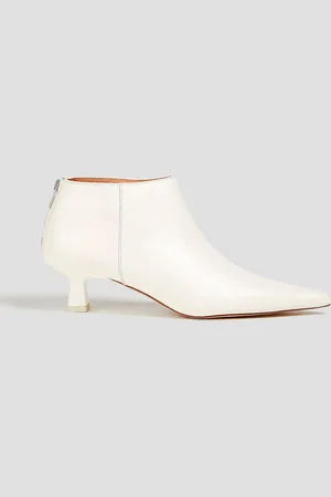 Ganni Leather ankle boots - White - EU 39