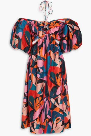 Rebecca Vallance Catalina off-the-shoulder printed TENCEL™-blend gauze midi dress - - UK 4