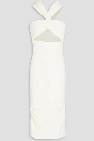 Sandro Cutout ponte midi dress - White - FR 40