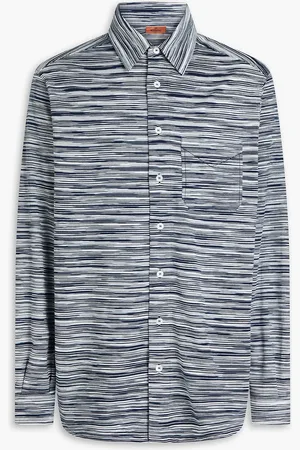 Missoni Space-dyed cotton-jersey shirt - Blue - M