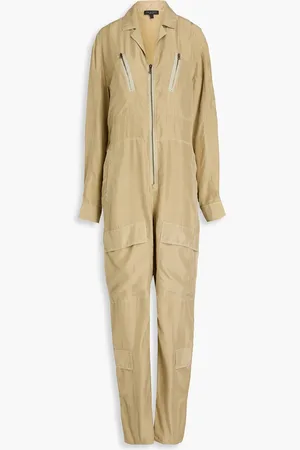 RAG&BONE Jaden washed-silk jumpsuit - Green - XS