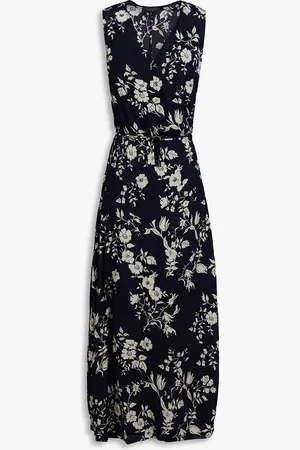 RAG&BONE Floral-print crepe maxi wrap dress - Blue - L