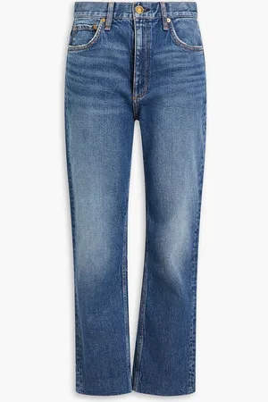 RAG&BONE Cropped high-rise straight-leg jeans - Blue - 23