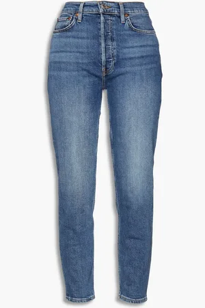 RE/DONE 90s cropped high-rise slim-leg jeans - Blue - 31