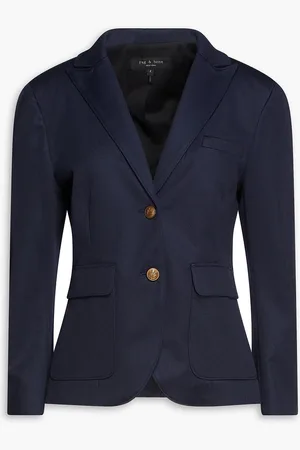 RAG&BONE Nancy cotton-blend piqué blazer - Blue - US 2