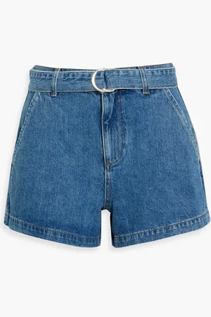 Frame Belted denim shorts - Blue - 30