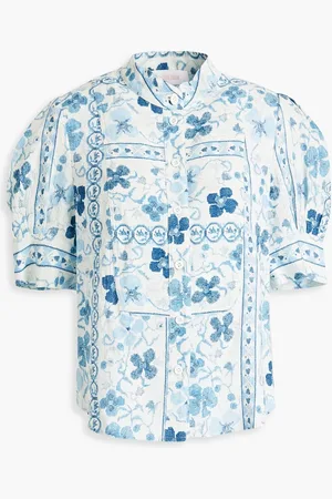 See by Chloé Floral-print woven shirt - Blue - FR 40