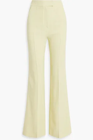 GALVAN Slub woven flared pants - Yellow - FR 42