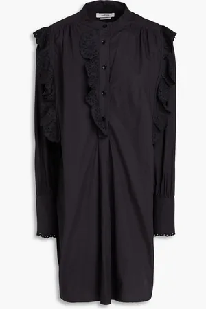 Marant Etoile Orsenia broderie anglaise cotton-poplin mini shirt dress - - FR 38