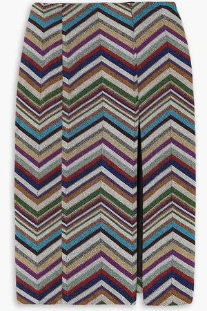 Missoni Metallic crochet-knit wool-blend skirt - - IT 46