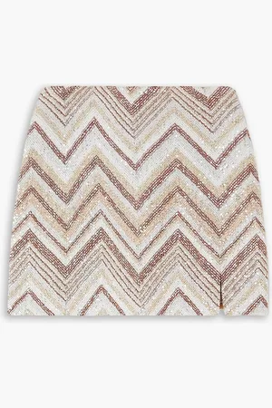 Missoni Sequined crochet-knit mini skirt - Neutral - IT 46