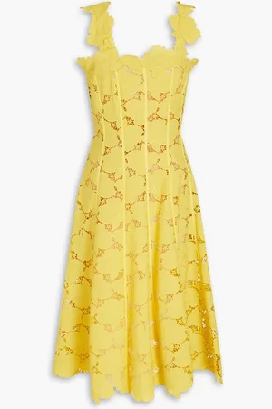 Oscar de la Renta Flared lace midi dress - - US 10