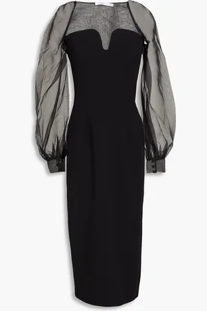 Safiyaa Catalina organza and crepe midi dress - - FR 36