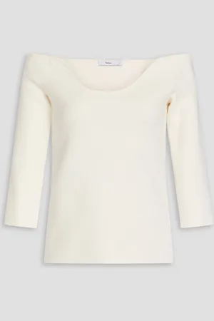 Safiyaa Clara off-the-shoulder knitted top - White - M