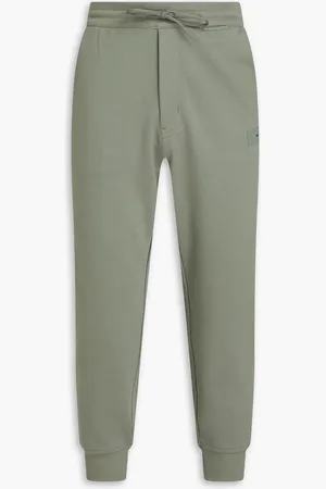 Y-3 French cotton-terry sweatpants - Green - S