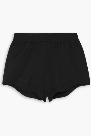 Ganni Printed stretch-mesh shorts - - L