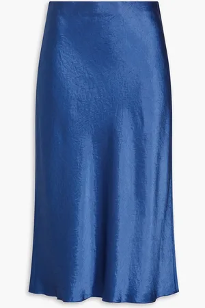 Vince Crinkled satin skirt - Blue - L