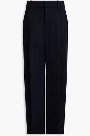 Vince Pleated twill wide-leg pants - Blue - US 10