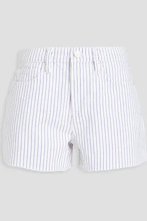 Frame Le Bridgette striped denim shorts - - 34