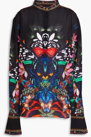 Camilla Printed silk crepe de chine shirt - - XXS