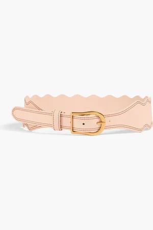 ZIMMERMANN Scalloped leather belt - Pink - S/M