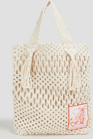 ZIMMERMANN Tasseled crochet tote - White - OneSize