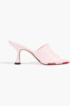 Wandler Two-tone leather mules - Pink - EU 36