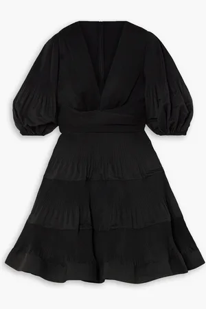 ZIMMERMANN Ruffled tiered plisse-chiffon mini dress - - 00