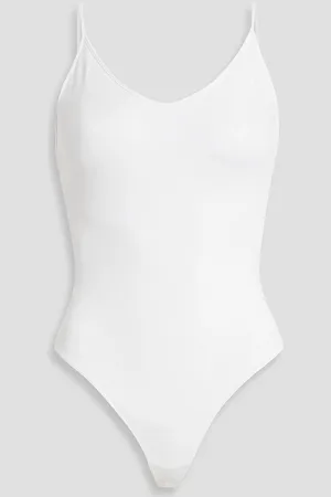 RE/DONE Open-back stretch cotton-jersey bodysuit - - M