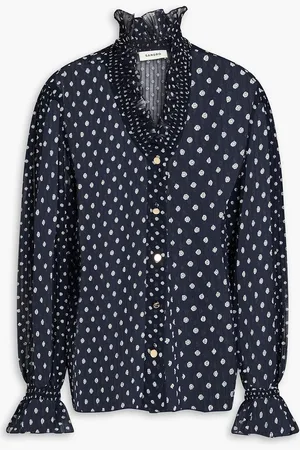 Sandro Fil coupé georgette blouse - Blue - 1