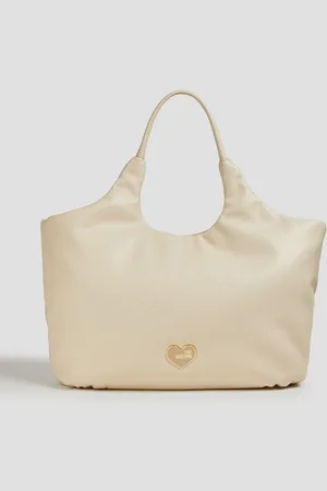 Moschino Padded faux leather tote - White - OneSize