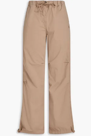 Ganni Cotton-blend poplin cargo pants - Neutral - DE 36