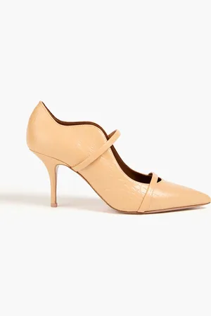 MALONE SOULIERS Maureen croc-effect leather pumps - Neutral - EU 40.5