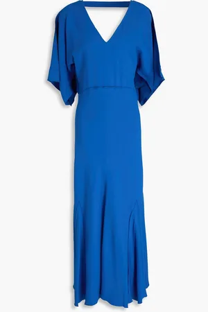 Victoria Beckham Crepe midi dress - Blue - UK 6