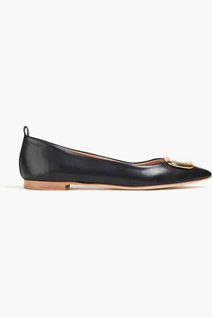 Rupert Sanderson Claudette embellished leather point-toe flats - - EU 38.5